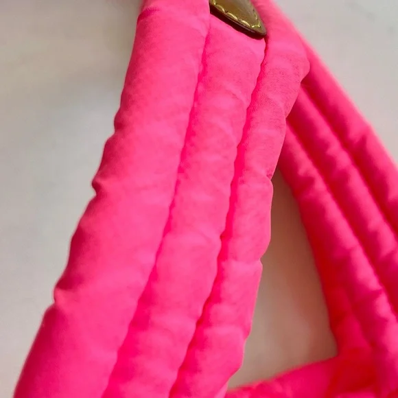 MZ WALLACE Neon Pink Sutton Deluxe Medium Quilted Tote Bag - Picture 11 of 11